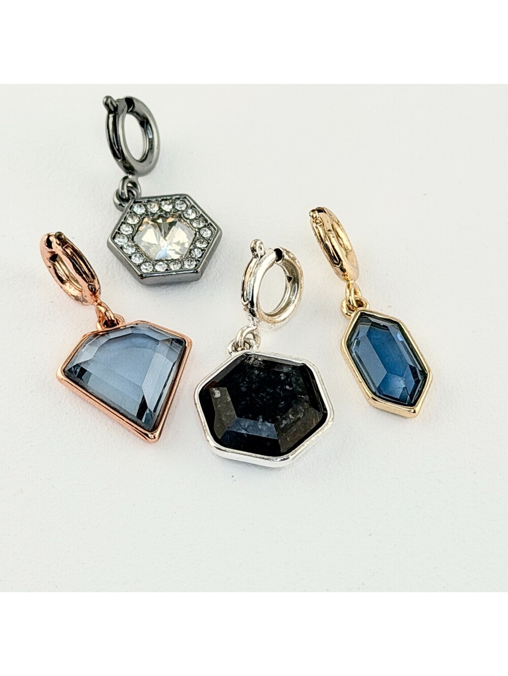 Bomb Party 4x Charms - Hematite, Rose Gold, Silver, & Yellow Gold Plating